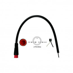Connecteur étanche 2 pins mâle