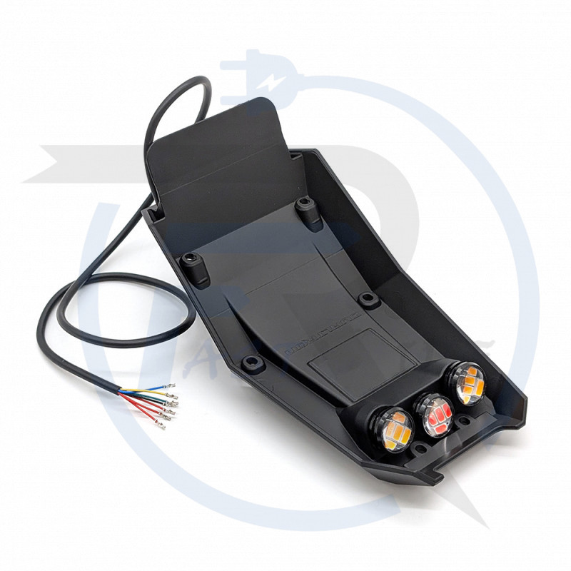 Garde-boue arrière noir avec feu et clignotants Dualtron Sonic