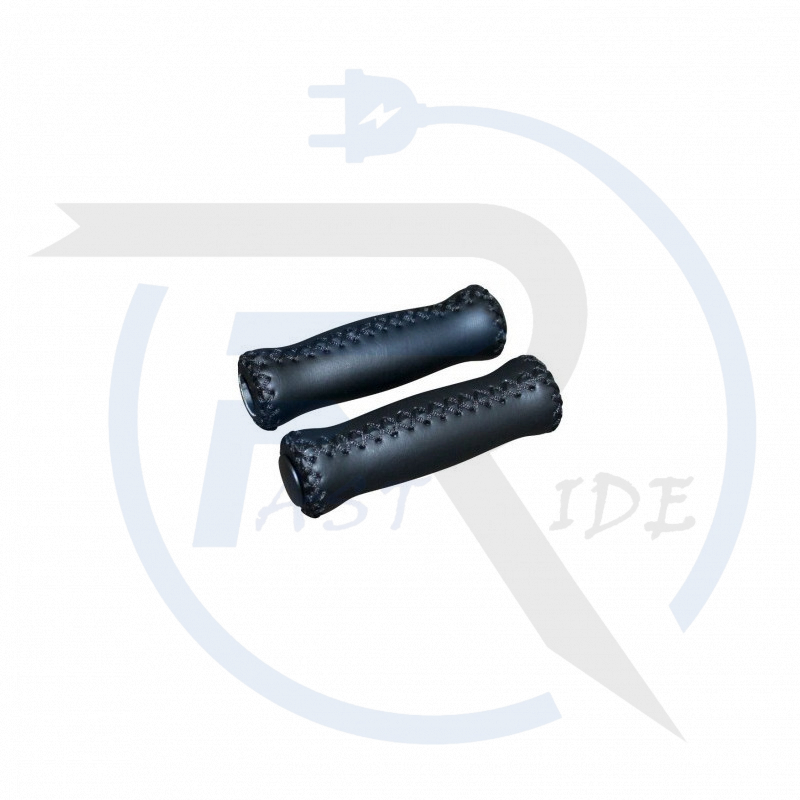 POIGNÉES CITY DDK VINTAGE CUIR NOIR L125mm