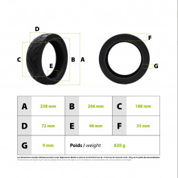 Pneu 70/60-7.5 Tubeless Ninebot Max G3 (Segway)