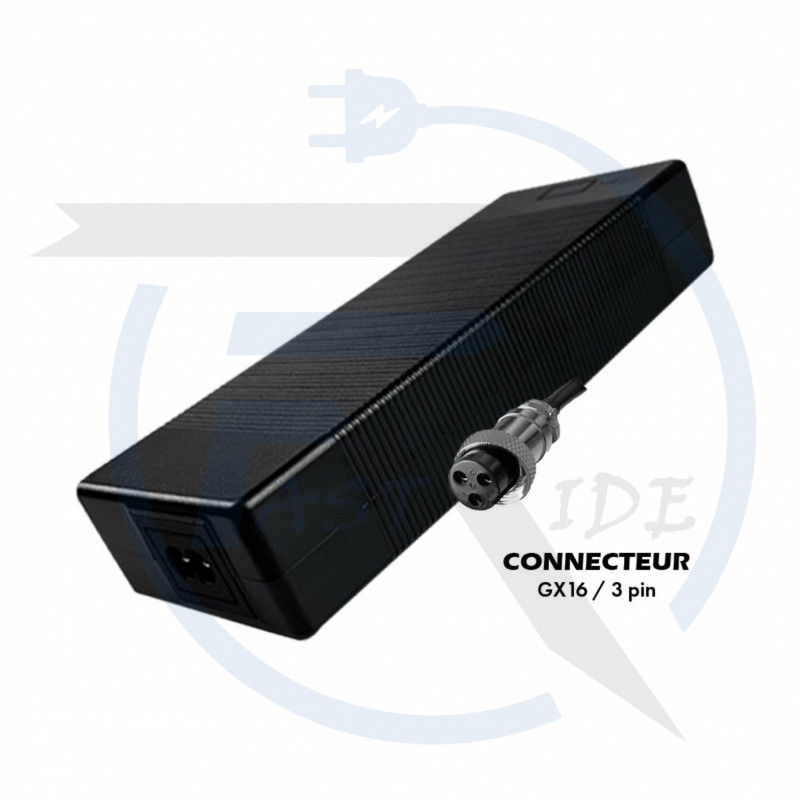 Chargeur 60V ➡️ 67.2V / 2A (connecteur GX16-3p)