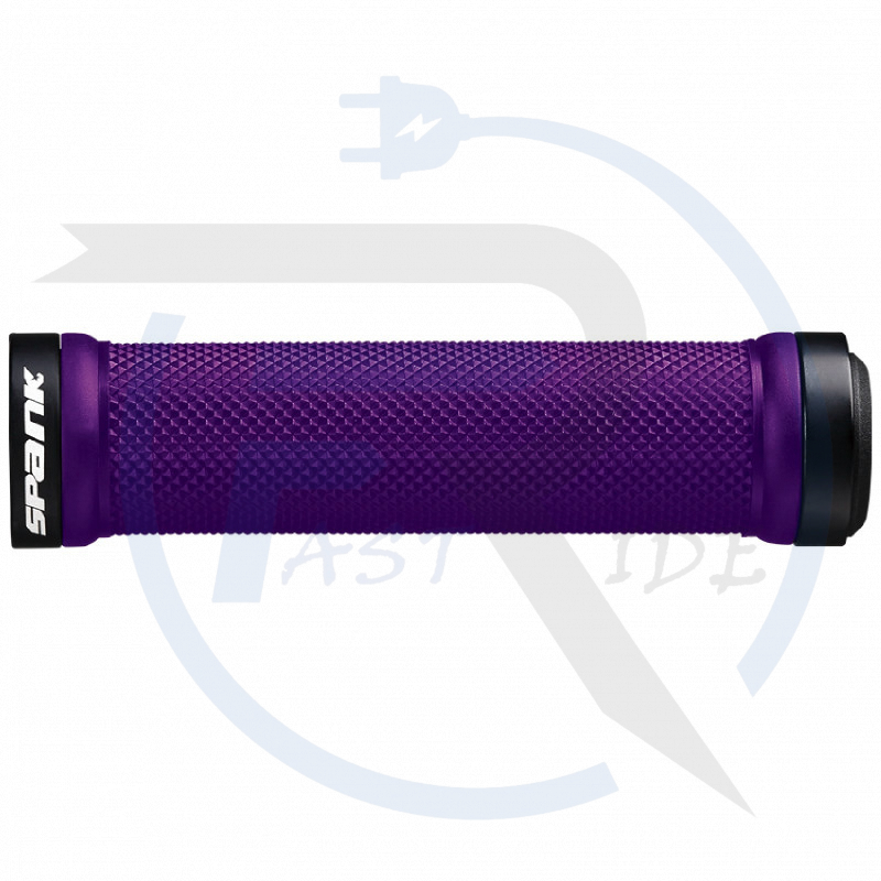 Poignées SPANK violette 2 bagues de serrage