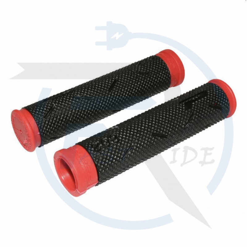 POIGNÉES PROGRIP 808 NOIR/ROUGE Ø22mm L120mm (PAIRE)